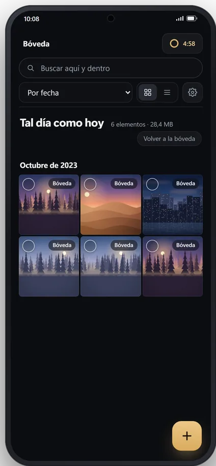 «Tal día como hoy» en el móvil: las fotos de esta misma fecha en años anteriores.